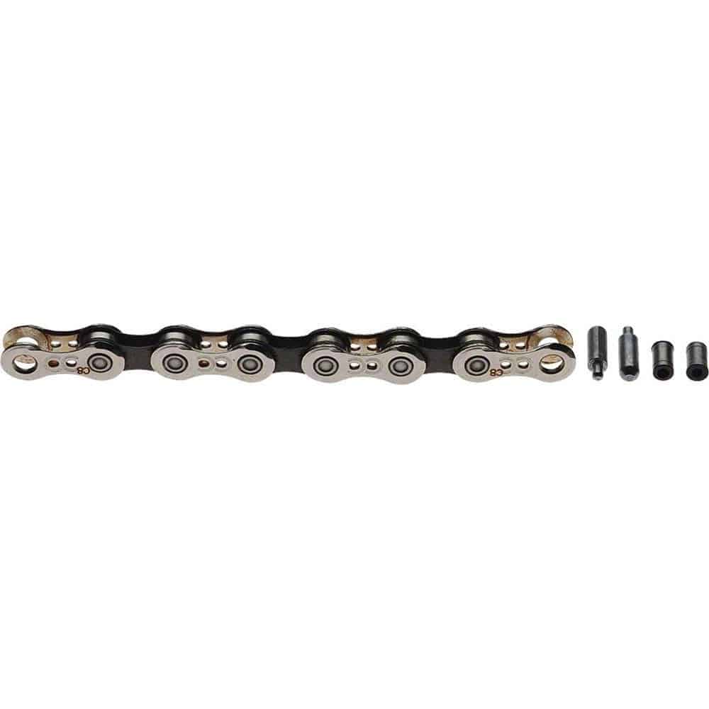 Campagnolo 10X Ultra Link chain section for 10-speed Ultra Drive, bike component, repair part, black metal with pins