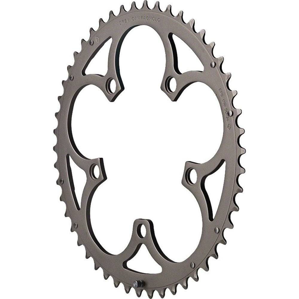 Campagnolo 50-tooth 10-speed compact chainring for 34T crankset on road bike, made for FC-RE250 component group.