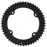 Campagnolo Record 50T 12X 145 chainring with 34T for road bikes, showing close-up of the component's teeth and branding.