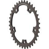 Campagnolo S-Rec 11X 36T chainring for road bike drivetrains, shown attached to crankset in close-up image.