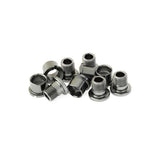 Campagnolo Pista chainring bolt set with replacement spares and accessories, showing black metal bolts and hardware components.