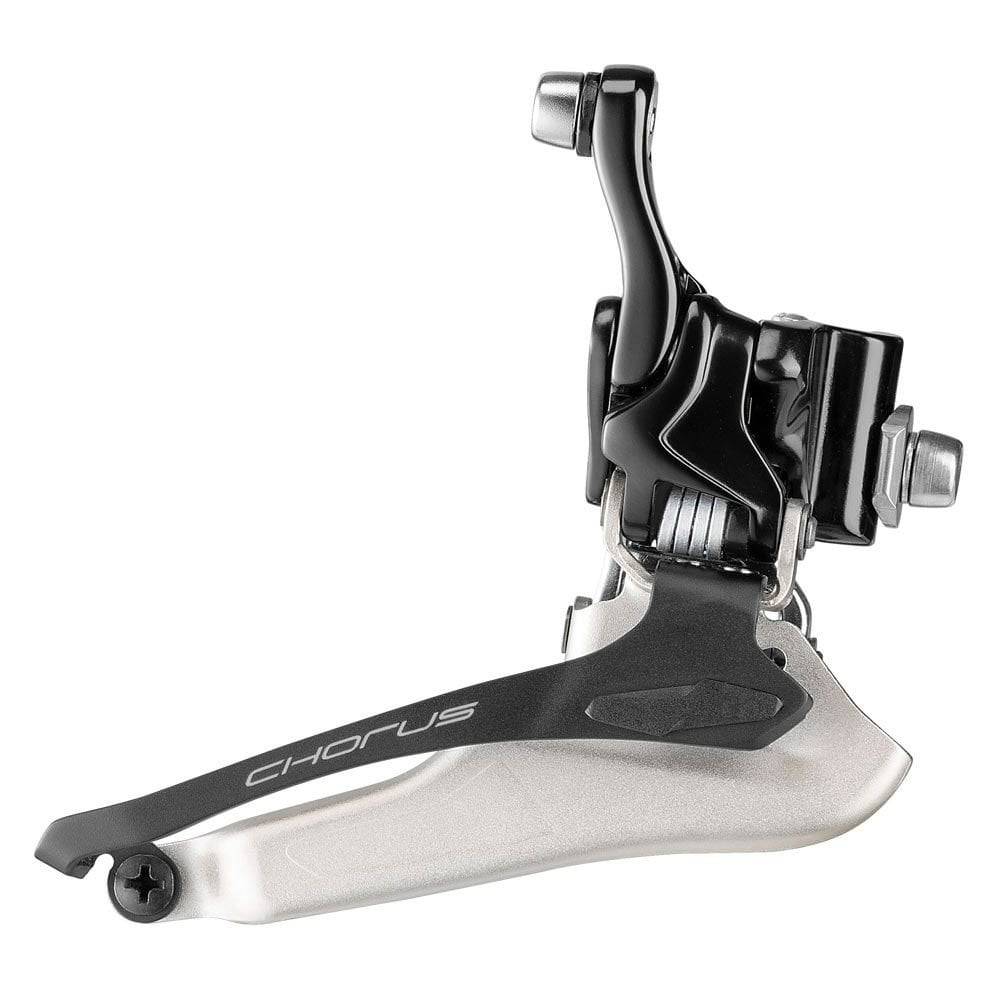 Campagnolo Chorus 12X front derailleur for road bikes, featuring wide tire compatibility and durable component design.