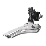 Campagnolo Veloce black 10-speed front derailleur for road bikes, showing the component with size range 34T-55T.