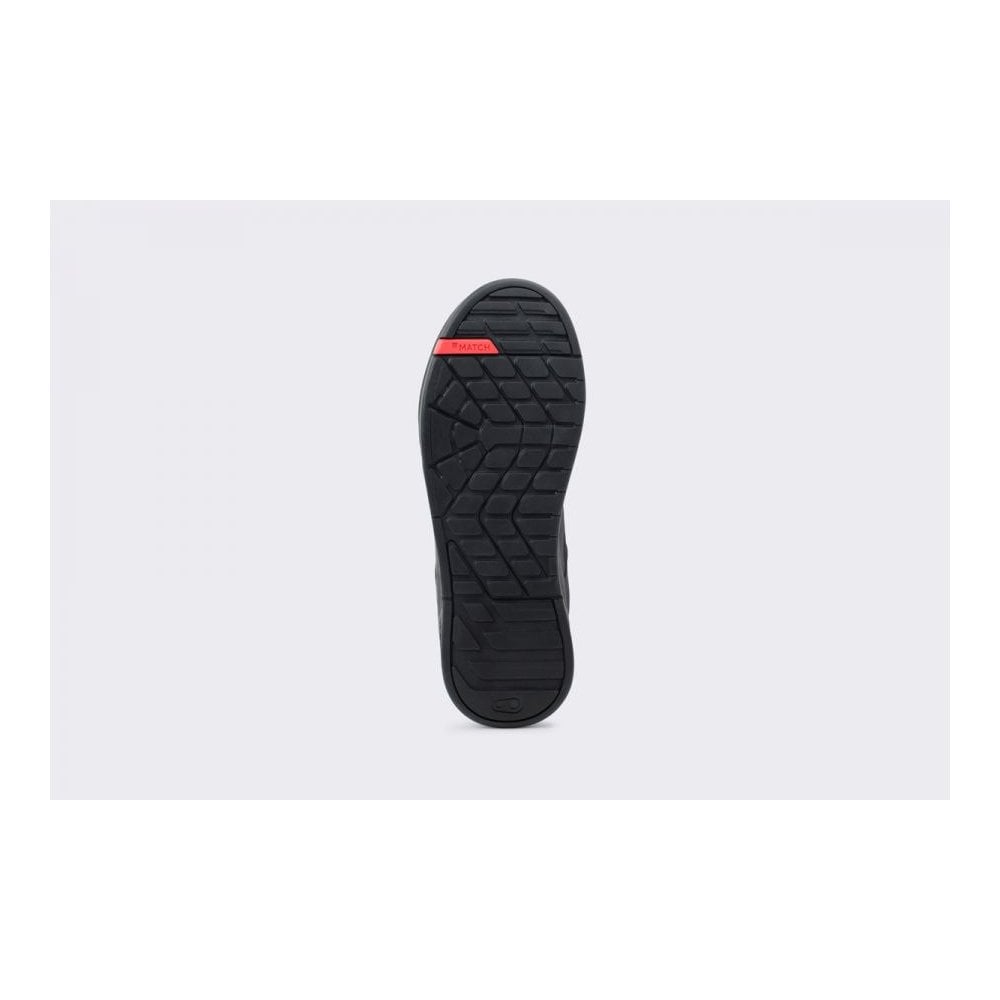 Crank Brothers Mallet BOA MTB shoes with Match Box sole for mountain biking, featuring black and red design and secure BOA lacing system.