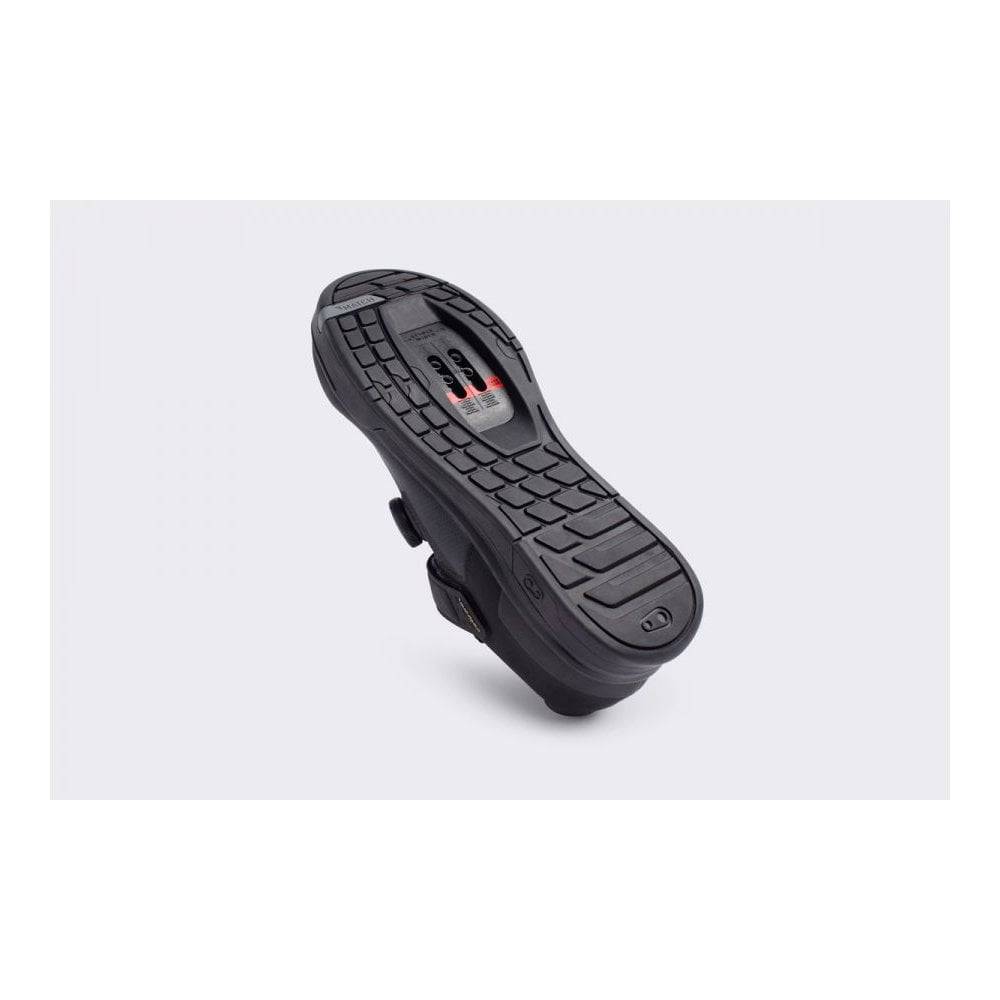 Crank Brothers Mallet BOA MTB shoes with Match Box sole for mountain biking, showcasing black and gray cycling footwear.
