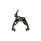 Cane Creek eeBrake road bike brake components with superior modulation and control, shown on a bicycle wheel.