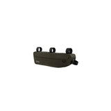 Brooks Scape waterproof bike frame bag in mud green, 3L capacity, designed for cycling adventures and bike accessories.