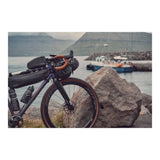 Brooks Scape waterproof bike frame bag in mud green, 3L capacity, designed for cycling adventures and bike accessories.