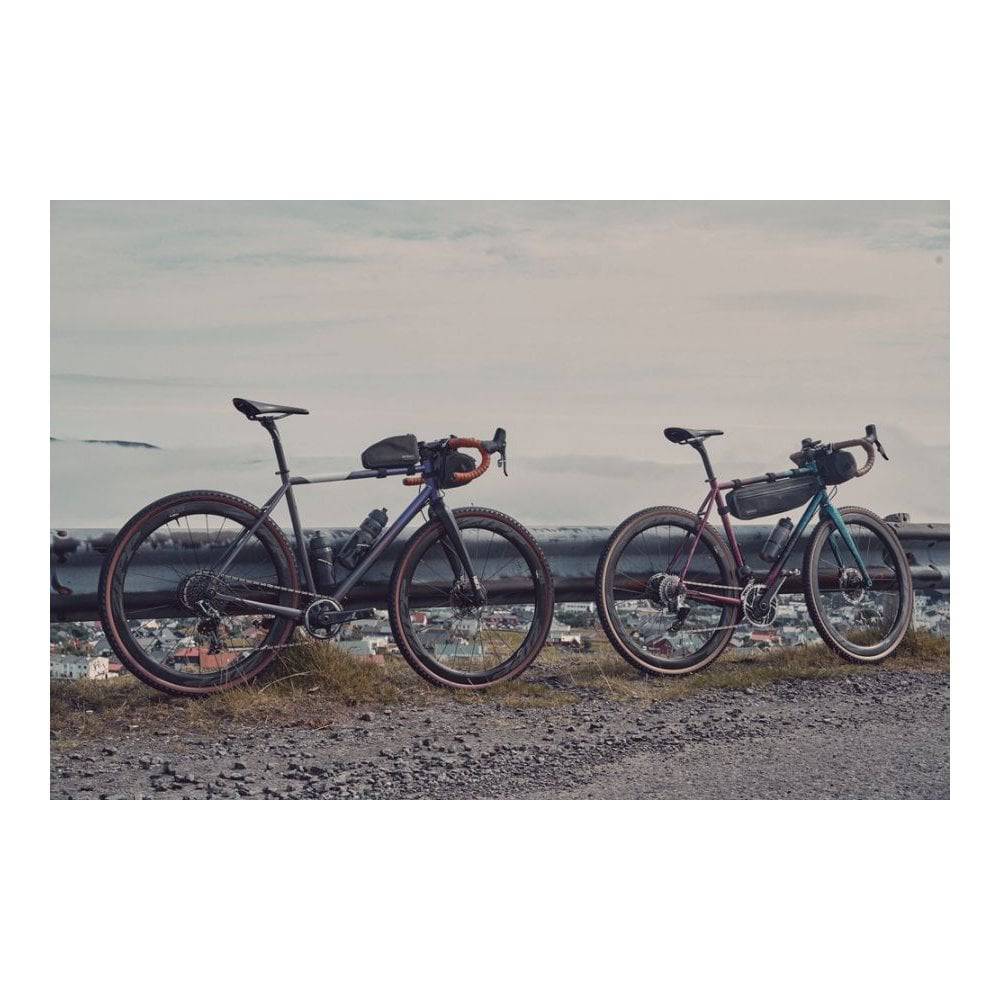 Brooks Scape waterproof bike frame bag in mud green, 3L cycling accessory, mounted on bike frame for cycling adventures