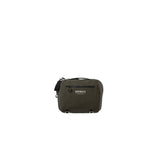Brooks Scape handlebar bag in mud green, waterproof cycling accessory with 10L capacity, designed to hold a laptop.