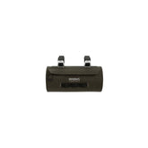 Brooks Scape waterproof handlebar pouch in mud green, bike storage bag with secure straps for cycling accessories.