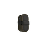 Brooks Scape waterproof saddle pocket bag in mud green for bikepacking and gravel cycling, mounted on a bike saddle.