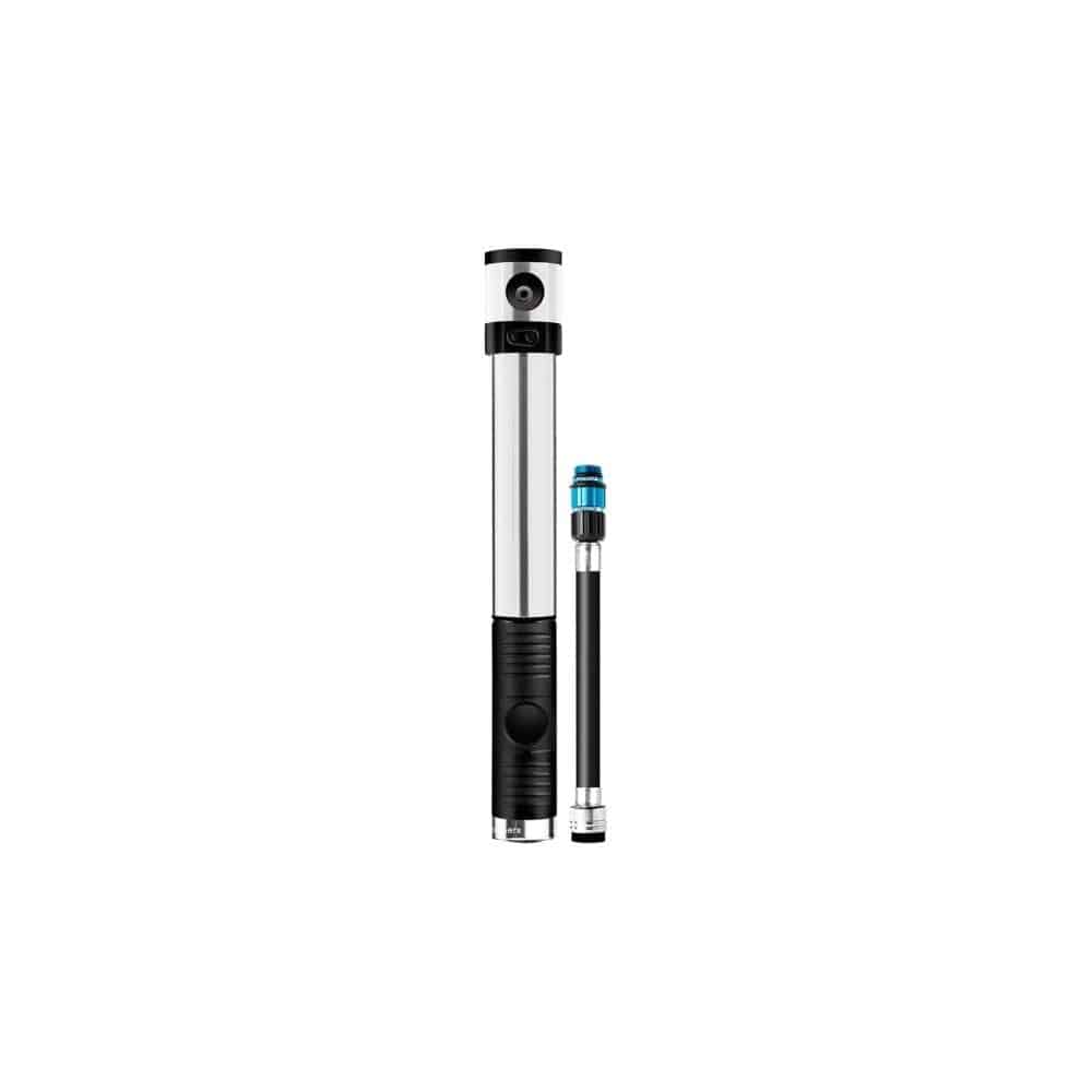 Crank Brothers Klic HV hand pump for high volume bike tires with hidden hose, compact bike pump accessory for easy inflation
