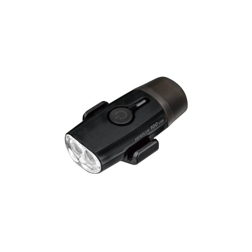 Topeak HeadLux 100 USB bike light with 100 lumens, rechargeable front light for cycling safety and visibility.