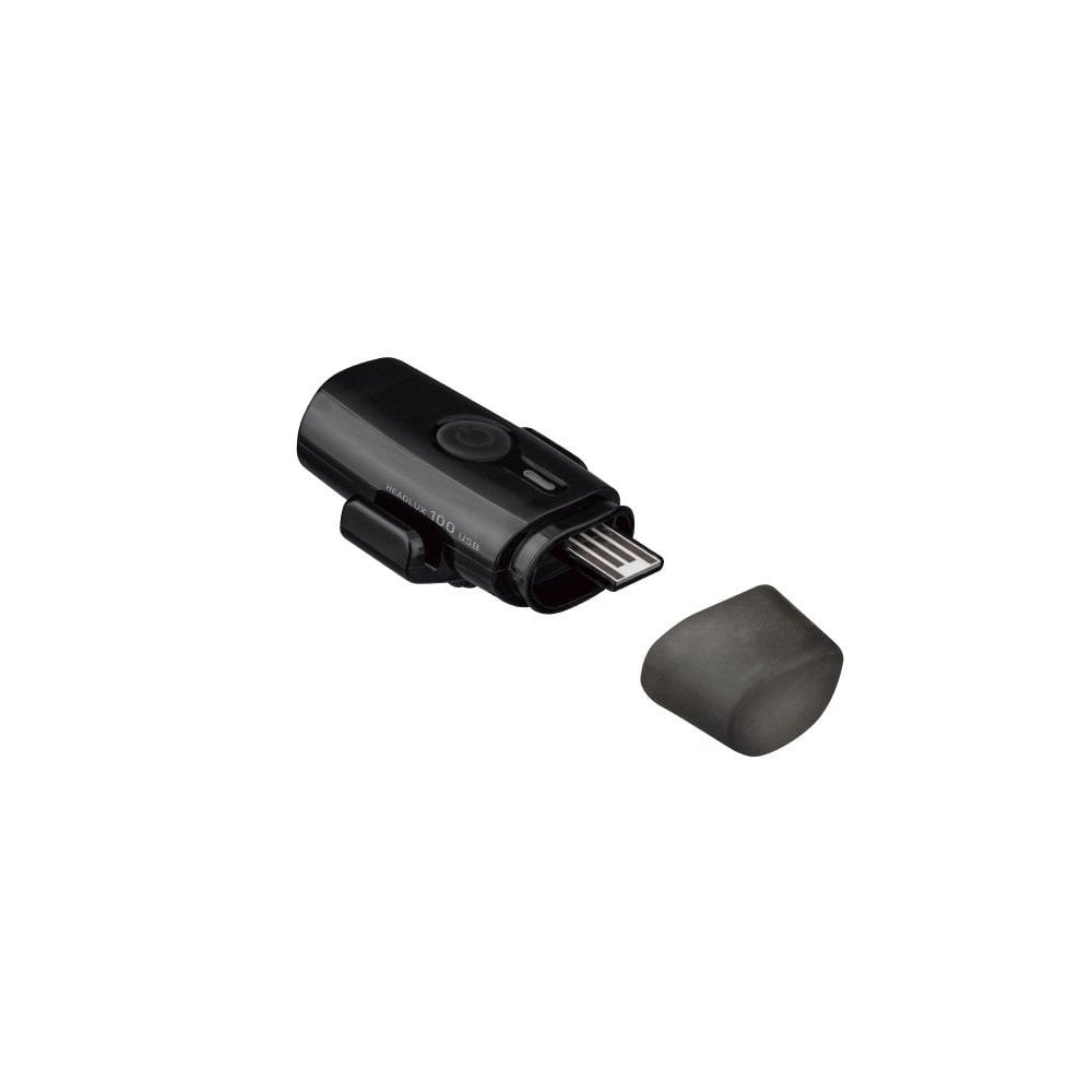 Topeak HeadLux 100 USB bike light with 100 lumens, front bike light, rechargeable via USB, designed for cycling safety and visibility.