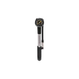 Topeak Pocket Shock DXG hand pump with pressure gauge for suspension forks and shocks, compact bicycle accessories.