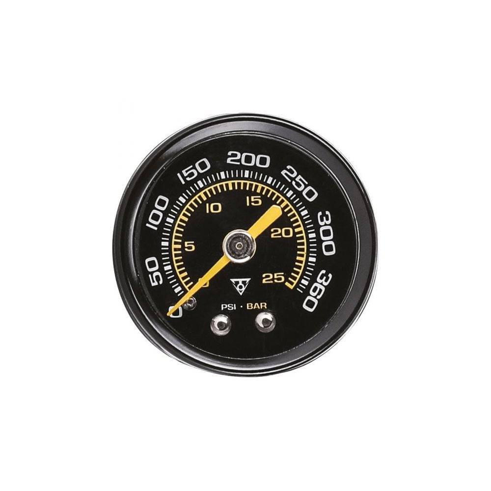 Topeak Pocket Shock DXG hand pump with pressure gauge for suspension forks and shocks, compact bike accessory tool