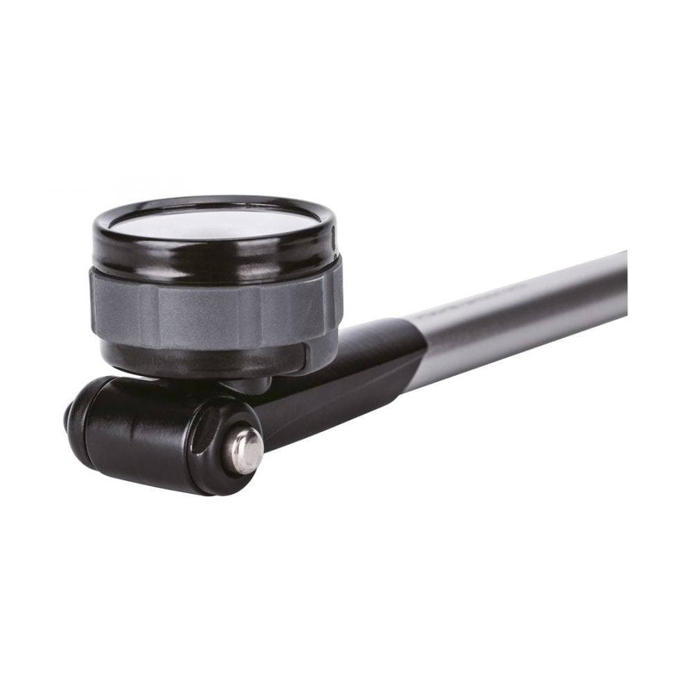 Topeak Pocket Shock DXG hand pump with pressure gauge for suspension forks and shocks, compact bike pump accessory.