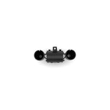 Fizik Gravita Alpaca X5 MTB saddle and tool kit in black, featuring a 130mm saddle width and Mobius S-Alloy components.