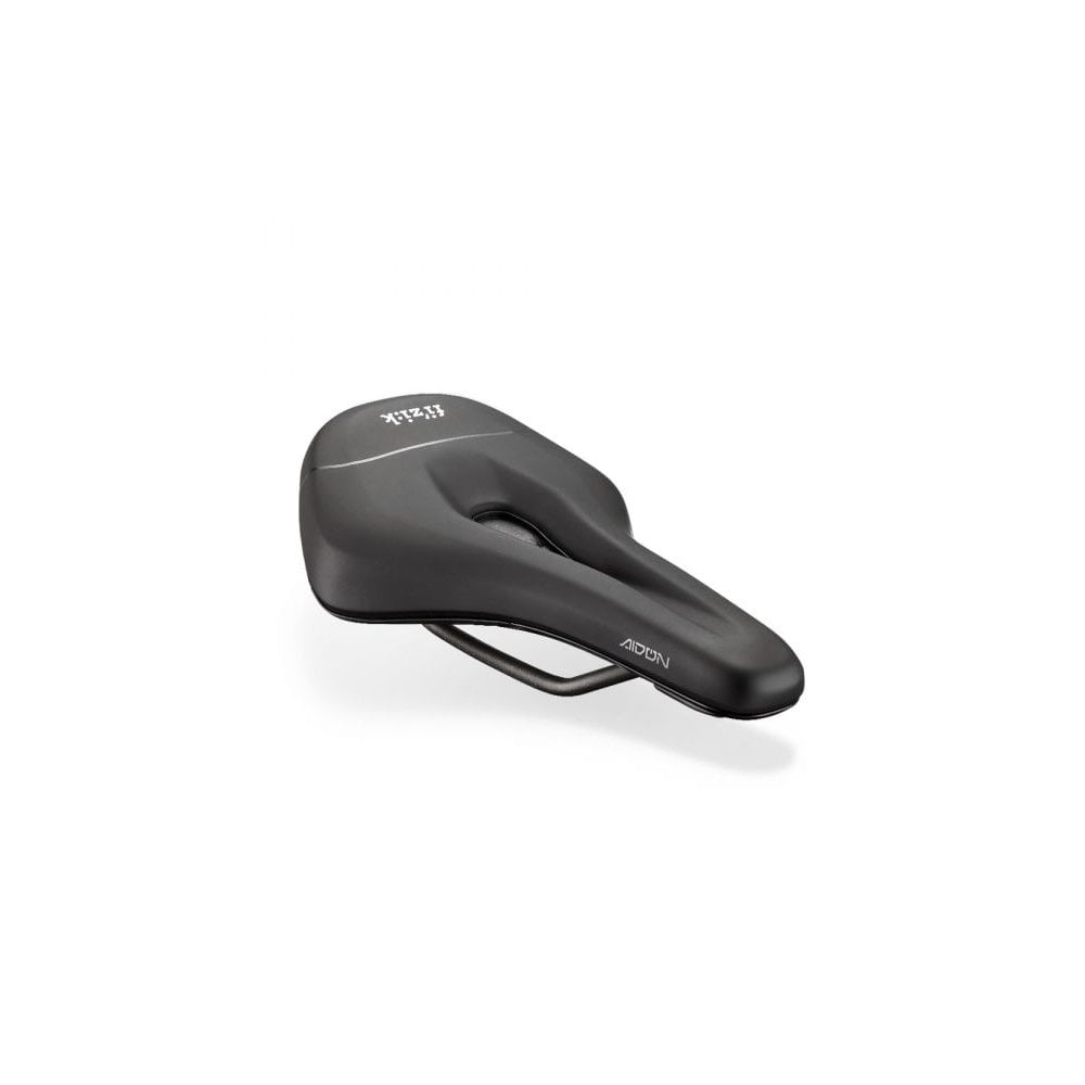 Fizik Terra Aidon X3 E-MTB saddle with ergonomic cut-out and Mobius rail system, designed for mountain biking comfort and performance.