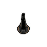 Fizik Terra Alpaca X5 MTB saddle in black with Mobius S-Alloy rails, 145mm width, shown with included tool kit for mountain biking.