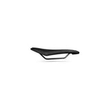 Fizik Terra Argo X3 gravel bike saddle with short-nose design and cut-out for enhanced comfort, mounted on a bike.