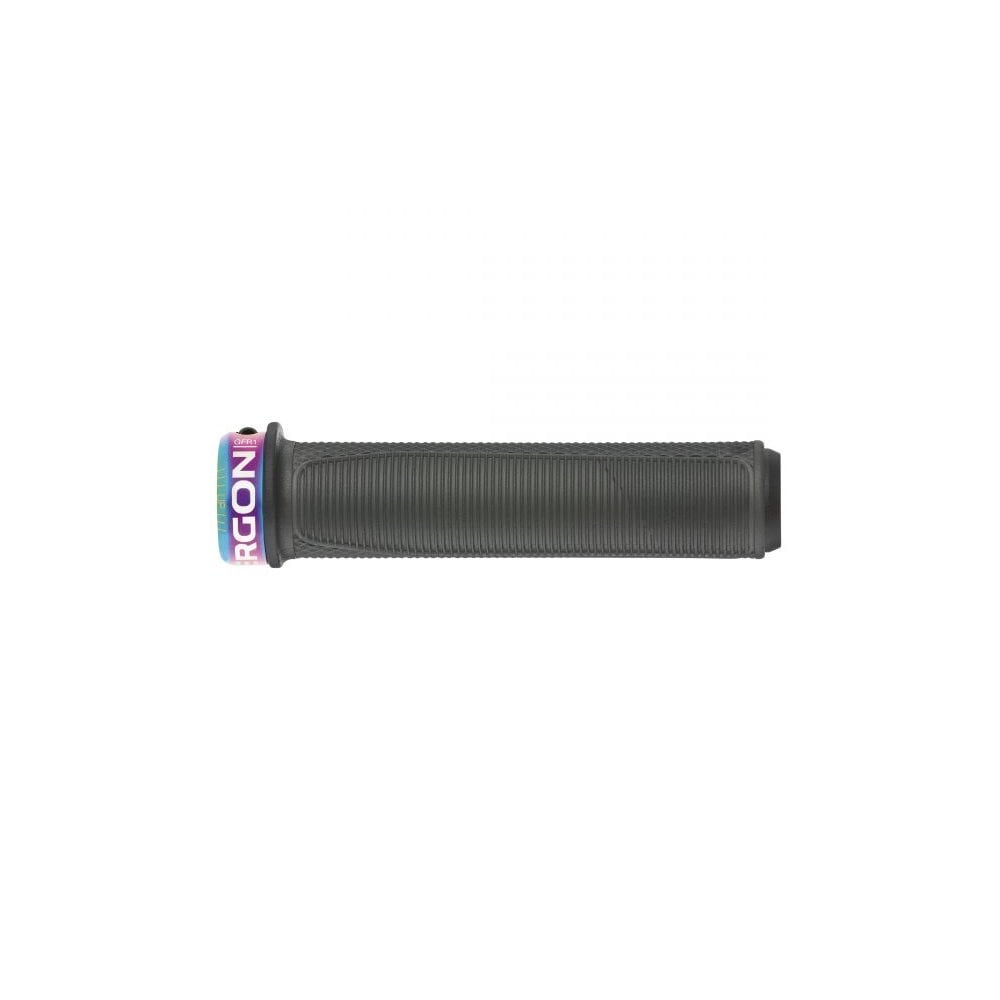 Ergon GFR1 Factory gravity and downhill bike grips with alloy clamps, featuring ergonomic design for secure grip and control.