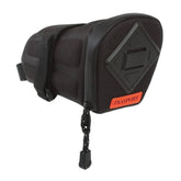 Passport Frequent Flyer Seatpack cycling saddle bag with reflective details, compact accessory for bike saddle storage.