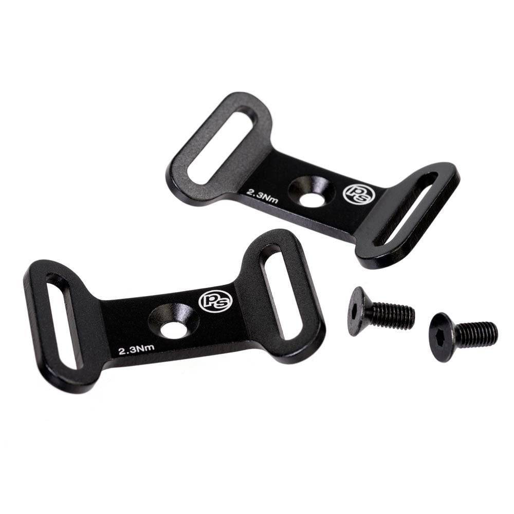 Problem Solvers Bowtie Strap Anchors for bikepacking cages, durable accessories for securing cargo on bike mounts.