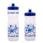Light Blue BPA-free leak-proof sports water bottles in 600ml and 800ml with logo, designed as durable accessories for active use.