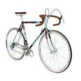 Light Blue Kings retro road bike with Reynolds 853 steel frame, 2x9 speed vintage style, featuring light blue paint and classic design.