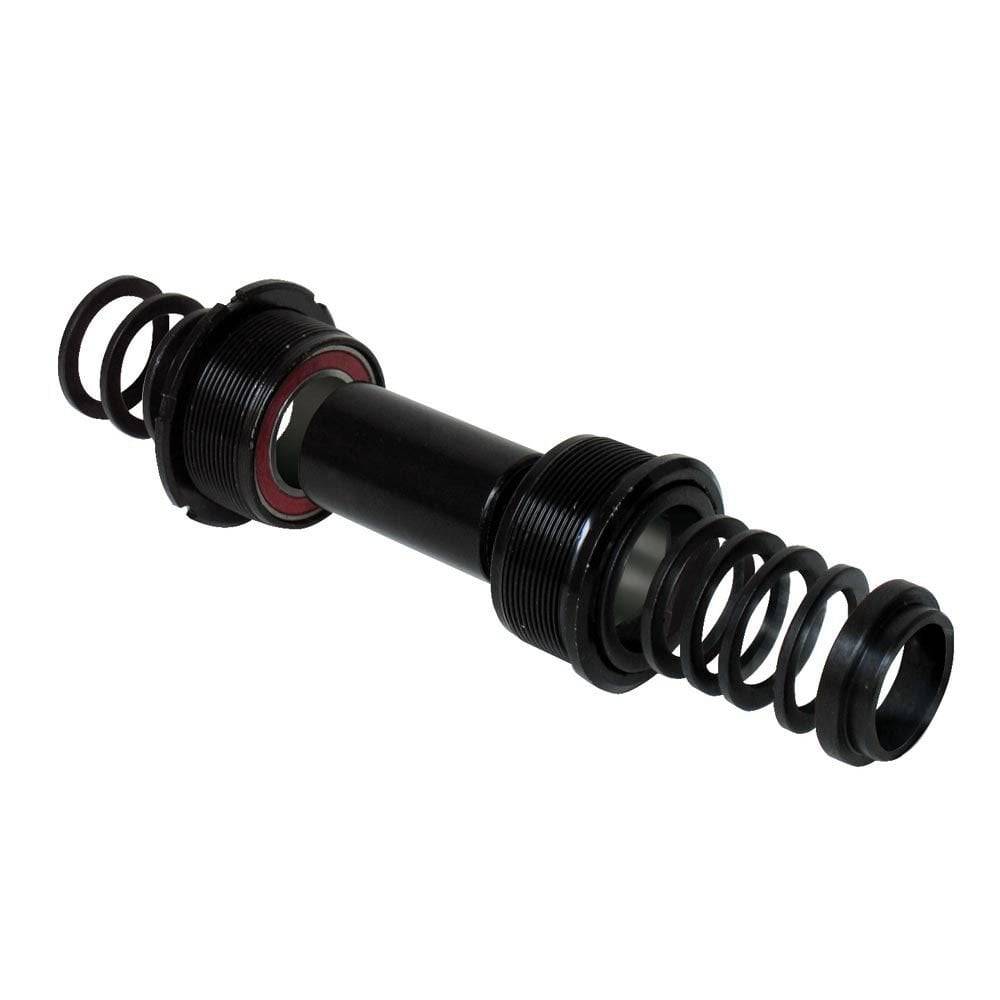 Gusset Components Euro 19mm bottom bracket set with threaded bearings for 68mm shell, suitable for bike crank installation.