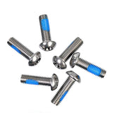 Halo stainless steel disc rotor bolts for bikes, pre-threadlocked brake accessories, durable and corrosion-resistant components.