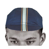 Light Blue cycling cap with light blue fabric, embroidered logo, elasticated fit, and casual headwear design.