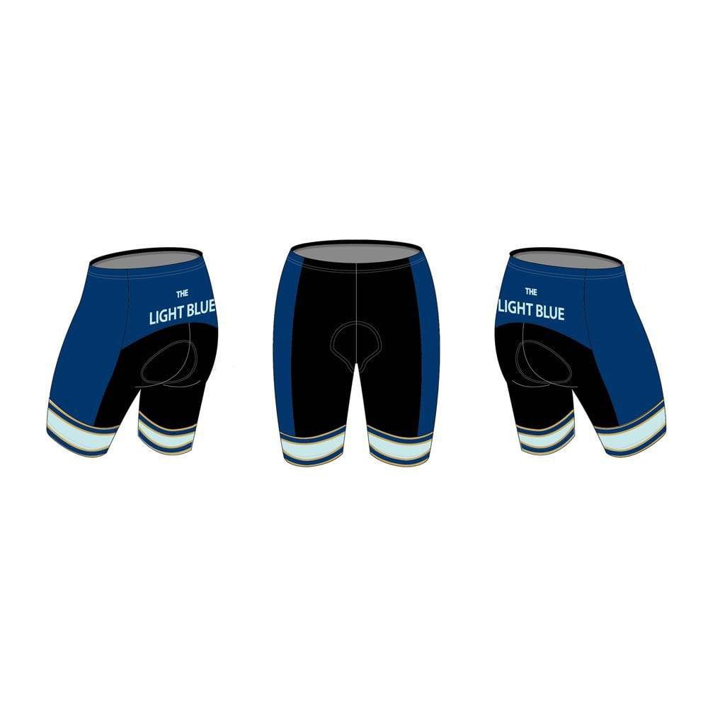 Light Blue men's light blue classic road cycling shorts with silicone leg grippers, designed for comfortable riding.