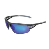 BZ Optics Pho Blue Mirror sunglasses, lightweight unisex eyewear with adjustable fit and stylish blue mirror lenses.