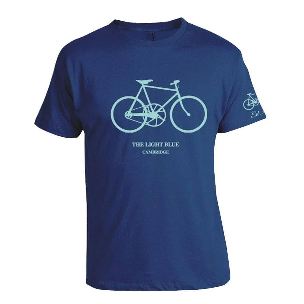 Light Blue vintage cycling jersey featuring a classic design, unisex light blue old bike-themed shirt for cycling enthusiasts.