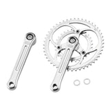 Dia-Compe Ene Ciclo double crankset with 48T/36T chainrings and 170mm crank arms for road bikes.