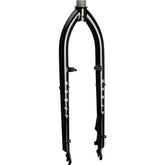 Surly Ogre 29-inch MTB disc fork with bottle mounts, designed for 29 and 27.5-inch tires, durable bike components.