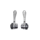 SunRace R90 9-speed downtube road bike shifters with friction mode, showcasing ergonomic design and gear selector mechanism.
