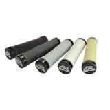 Renthal Lock-On MTB grips with CNC aluminum locking collars for secure and comfortable mountain bike handling.