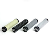 Renthal Traction MTB grips with CNC locking collars for enhanced bike control, featuring textured rubber for superior grip.