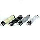 Renthal Traction MTB grips with CNC locking collars for enhanced bike control, featuring textured rubber for superior grip.