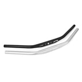 Gusset Components MTB handlebar with 680mm length, 31.8mm clamp, black and silver finish, designed for mountain bike stem mounting.