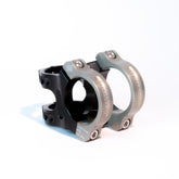 Renthal Apex MTB stem with adjustable rise for 780mm mountain bike handlebars, shown with mounting bolts and lightweight design.