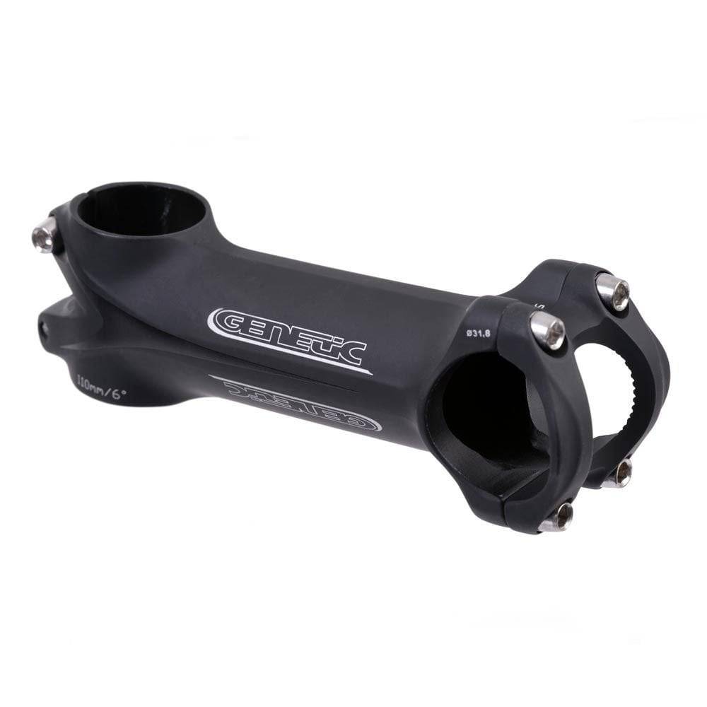 Genetic Stv Road Bike Stem 31.8mm lightweight alloy cycling component mounted on a bike handlebar.