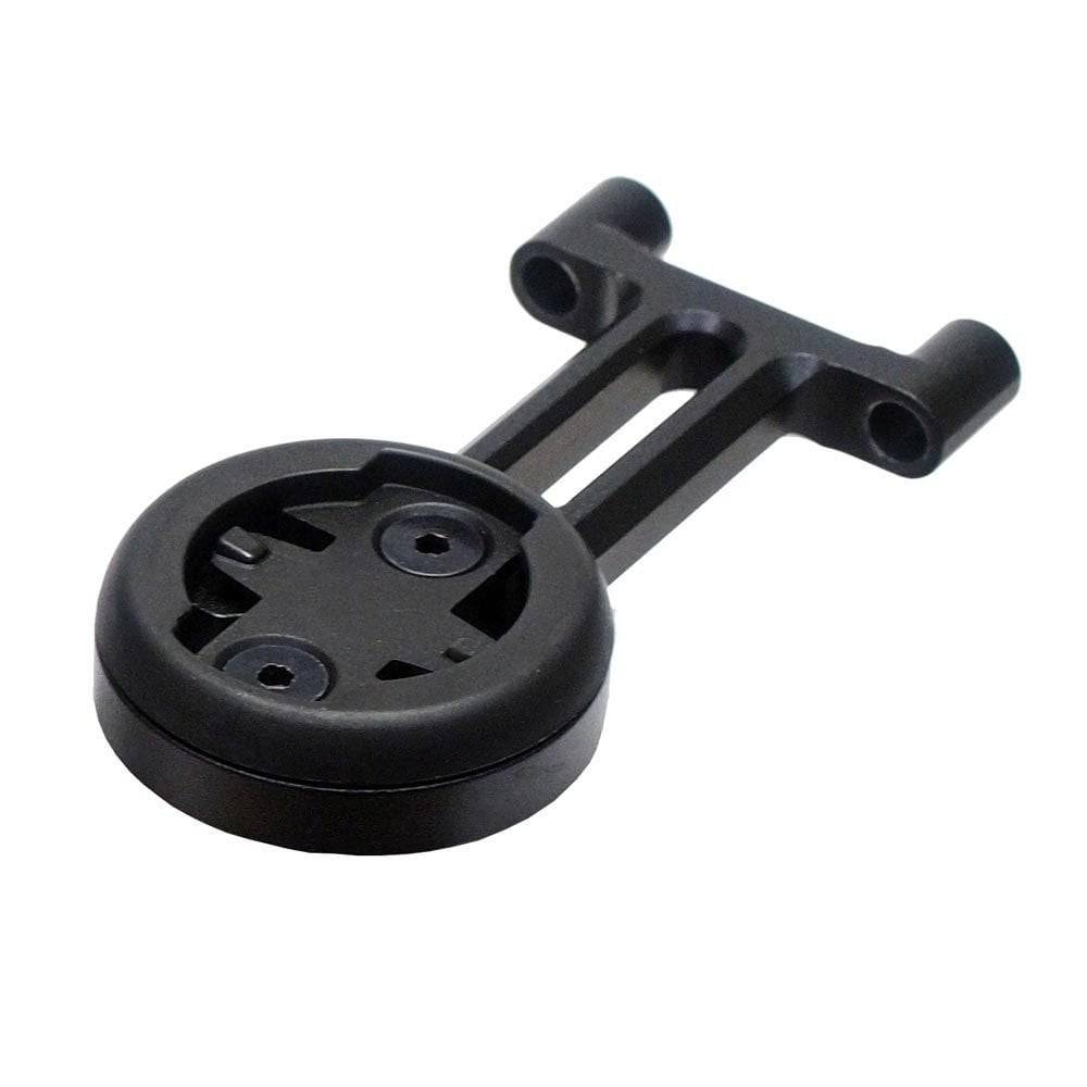 Redshift Sports ShockStop Garmin computer mount attached to suspension stem, cycling component for bike navigation accessories.
