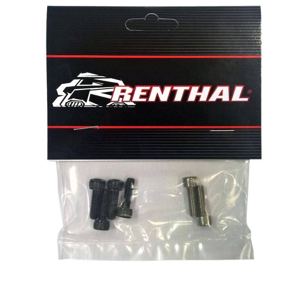 Renthal stem bolt kit for Apex, Integra, and Duo motorcycle models, includes spare components and accessories.