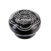 Gusset Components S2 Mix'N'Match headset with sealed angular contact bearings for durable bike steering, close-up view.