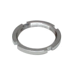 Gusset Components track lockring for sprockets, 1.29" x 24TPI, left-hand thread, metal bike component close-up image